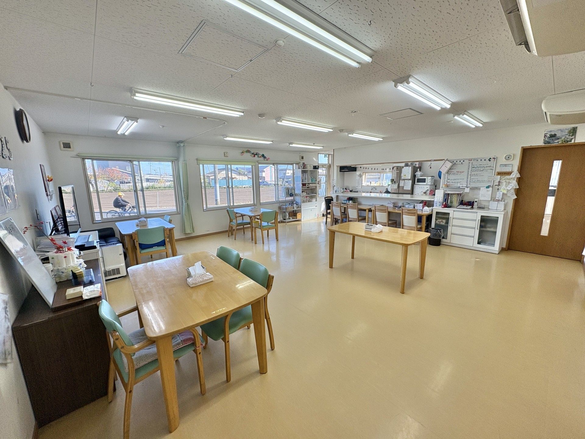 明るい共有スペース