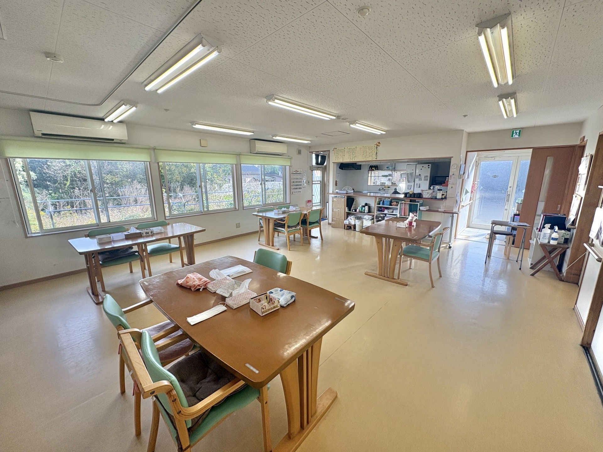 明るい共有スペース