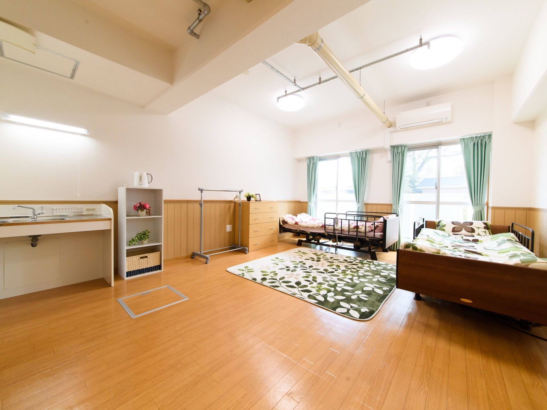 あい・さくらホーム東住吉の日常。ご家族・ご友人がお気軽にご来訪いただける環境を配しております。