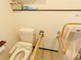 清潔な居室のトイレスペース