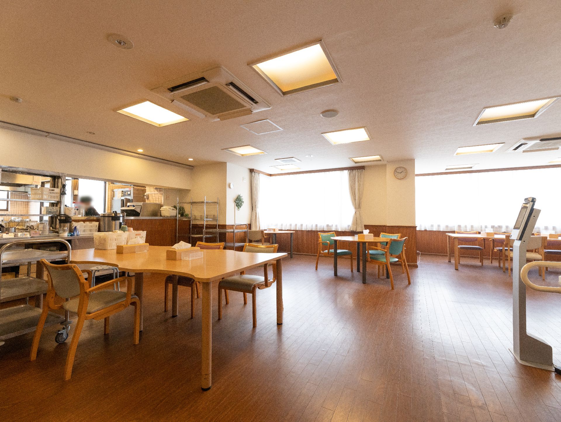 レクリエーションの際、入居者が集まる共有スペース