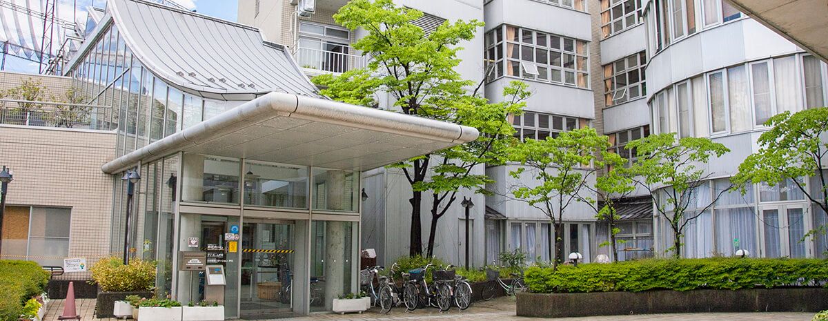 緑豊かなエントランス風景