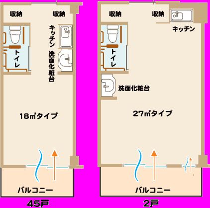 あぷり八尾太田の居室のフロアマップ