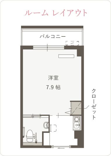 シニアハウスくさばなの居室の間取り図
