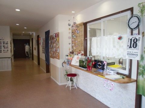 すまいるハッピー日進の共有スペース。入居者様の談笑空間となっており日々賑わっております。