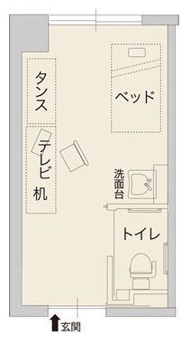 チャームスイート宝塚売布の居室のフロアマップ