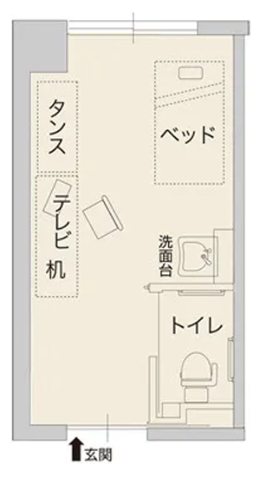 チャームスイート宝塚売布の居室のフロアマップ