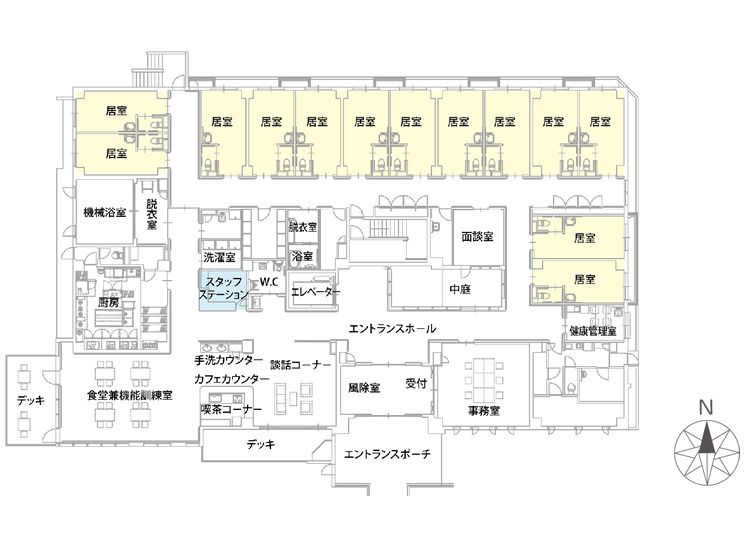 チャーム京都音羽のフロアマップ1のフロアマップ