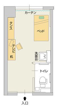チャームスイート京都桂川の間取り1の間取り図