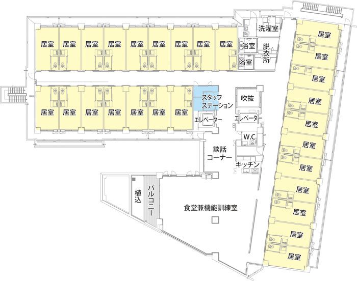 チャーム長岡京のフロアマップ2のフロアマップ