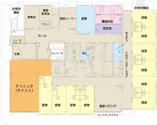 チャーム奈良公園のフロアマップ1のフロアマップ