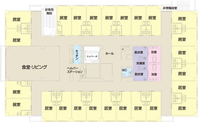 チャーム奈良公園のフロアマップ2のフロアマップ