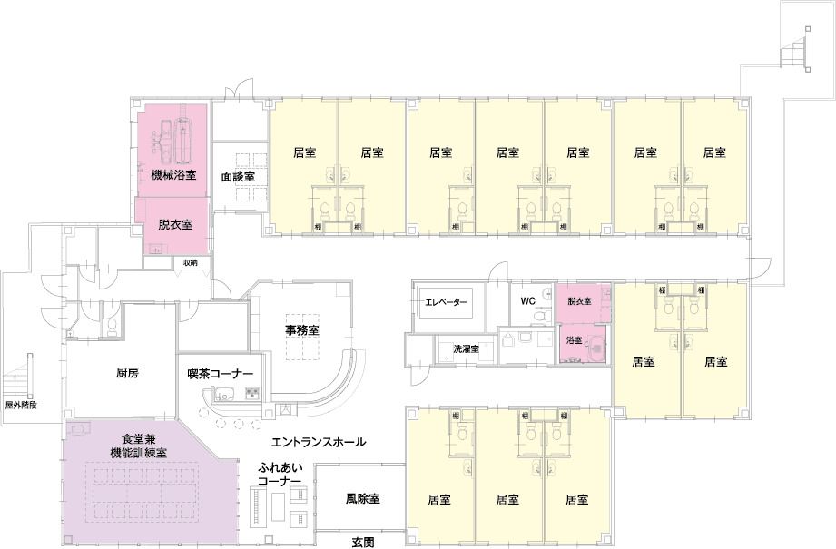 チャーム東淀川瑞光のフロアマップ1のフロアマップ