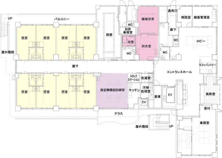 チャーム東淀川豊里のフロアマップ1のフロアマップ