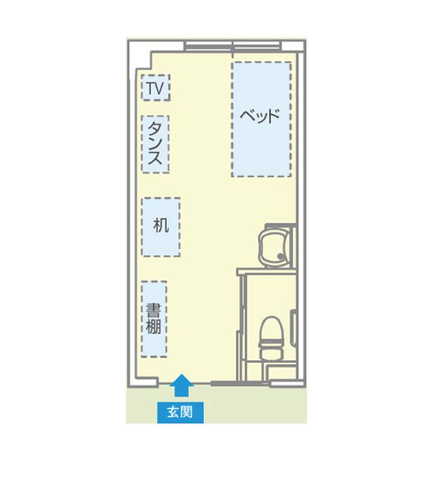 チャーム郡山九条の居室の間取り図