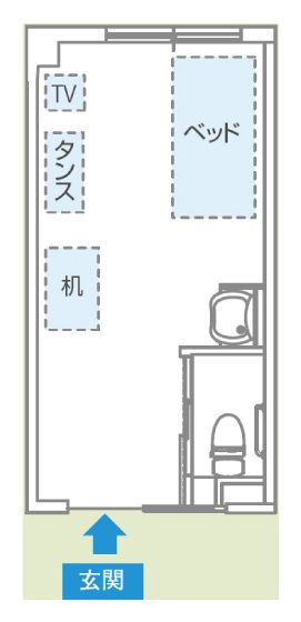 チャーム四條畷の居室の間取り図
