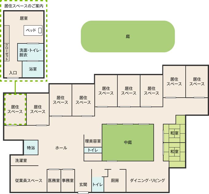 ラビット・コートのフロアマップ1のフロアマップ