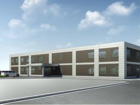 白と茶色を基調とした、２階建てのコンパクトな建物である。施設の前方には駐車用のスペースとして使える広々とした空間が確保されている。