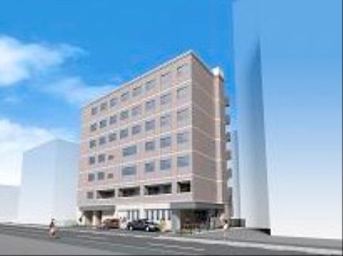 グループホーム夕陽丘の外観。駐車場スペースを広く確保しております。ご来訪の際はお車でのご来訪をしていただけます。