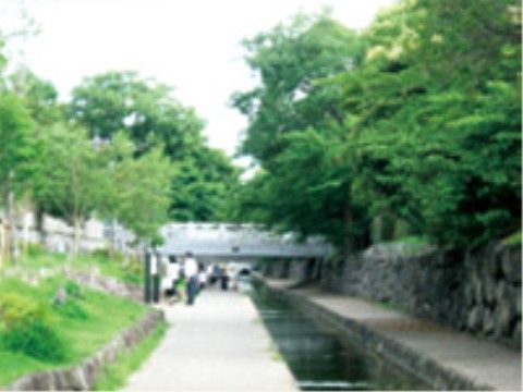 緑が豊富な鴨川の周辺