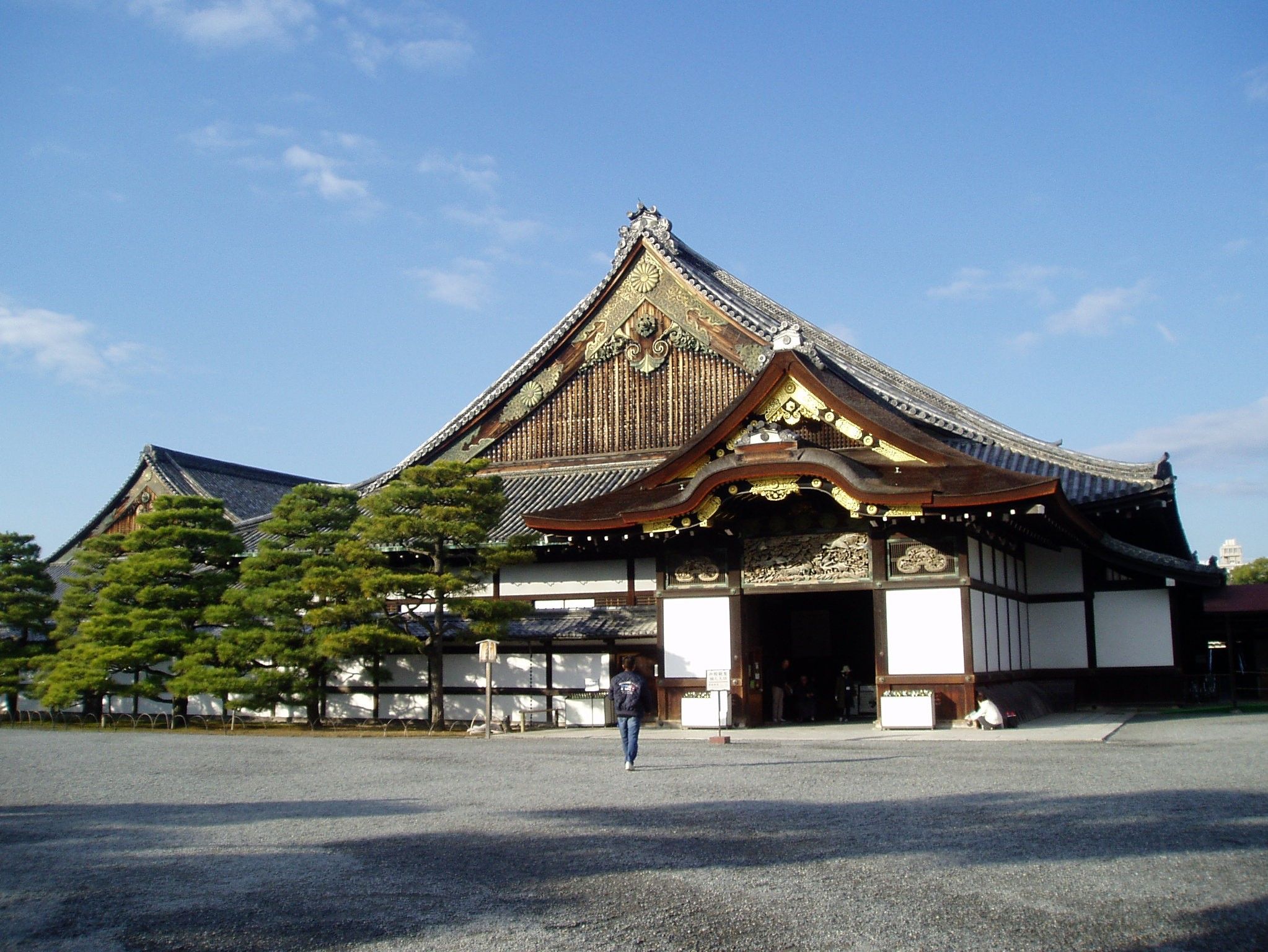 二条城の斜めからの眺めの外観