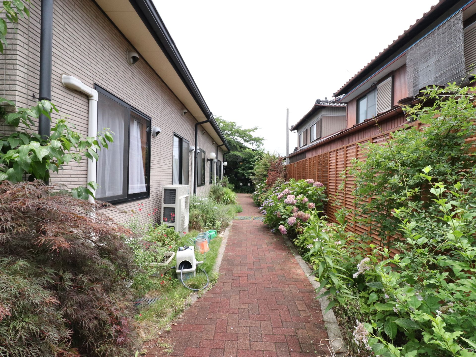 散歩道沿いには職員が育てている観賞用の花や木々が植えてあり、歩きながら目を休ませ心を潤わせることが出来る。