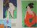 壁に入居者様の制作物が飾られている。折り紙で作られたものや大きな絵画など、形態を問わず展示を行っている。
