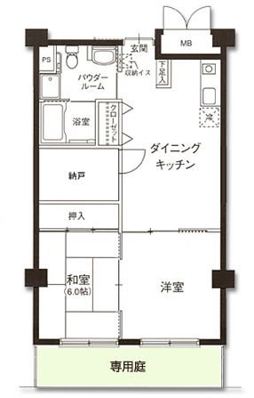 ファンライフ箕面のIタイプの間取り図