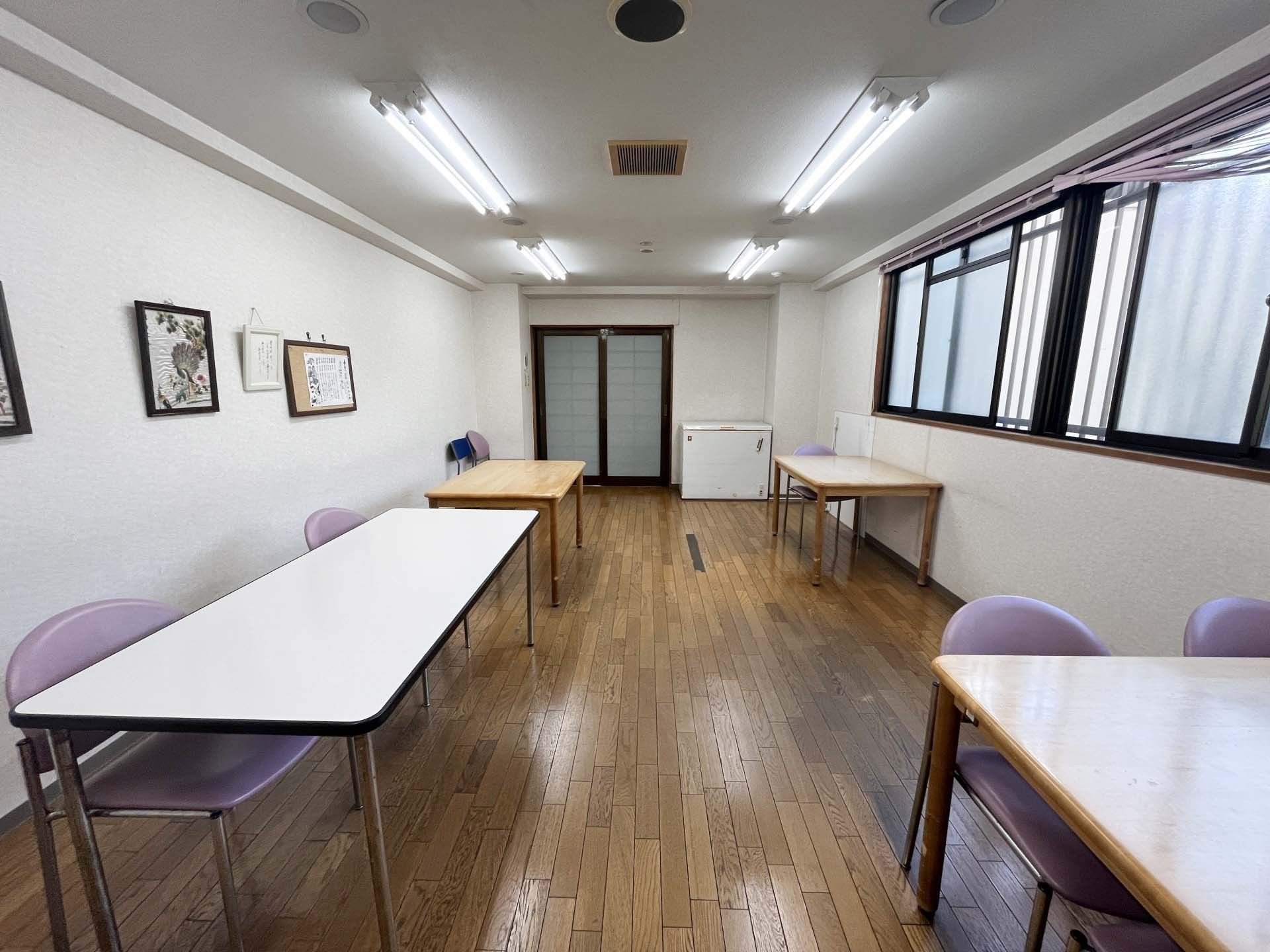 明るい共有スペース