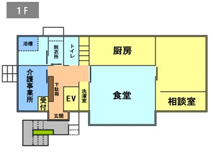 ガーデンコート平塚の1Ｆのフロアマップ