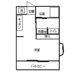 ペアウェル南山の貸マンションＡタイプの間取り図