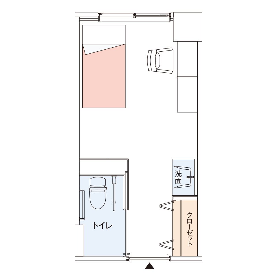 グッドタイム リビング 神戸垂水のお一人さまタイプの間取り図