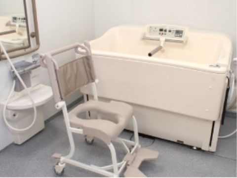 アビタシオン京成千葉中央の機械浴。座ったまま入浴できる座位機械浴。