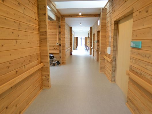 木のぬくもりで溢れている廊下