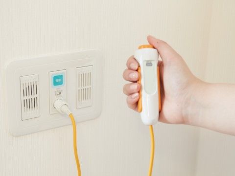 各居室にある、緊急時にすぐにスタッフに連絡をすることができるナースコール