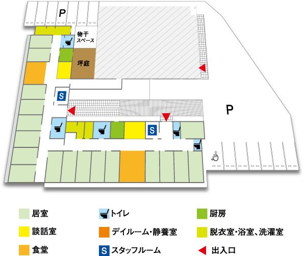 グループホーム すだちの里のフロアマップ1のフロアマップ