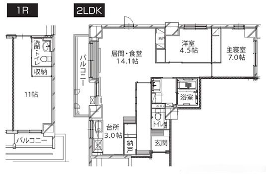 楽明館23の間取りの間取り図