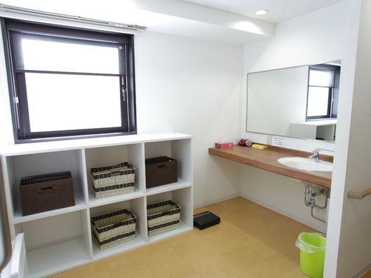 共同浴場の脱衣所