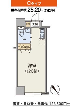 富久屋館のCタイプの間取り図
