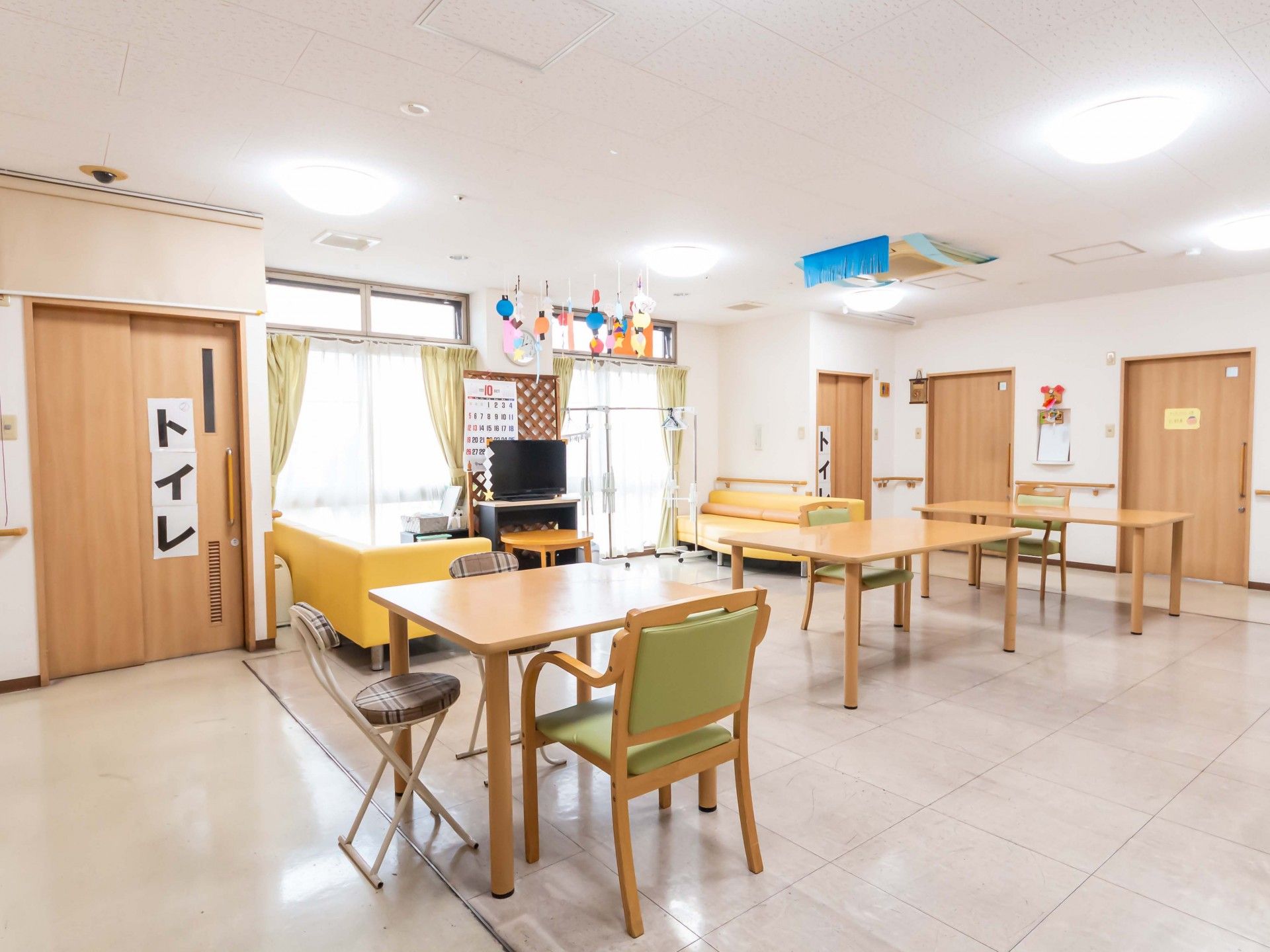 明るい共有スペース