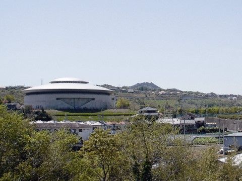 「しんえいの郷」の周辺。スポーツを楽しめる施設がある。