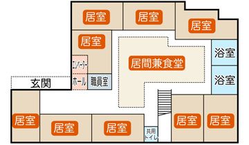 ひろき苑高齢者住宅のフロアマップのフロアマップ