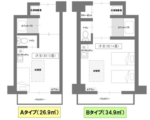 パレス八幡の居室の間取り図