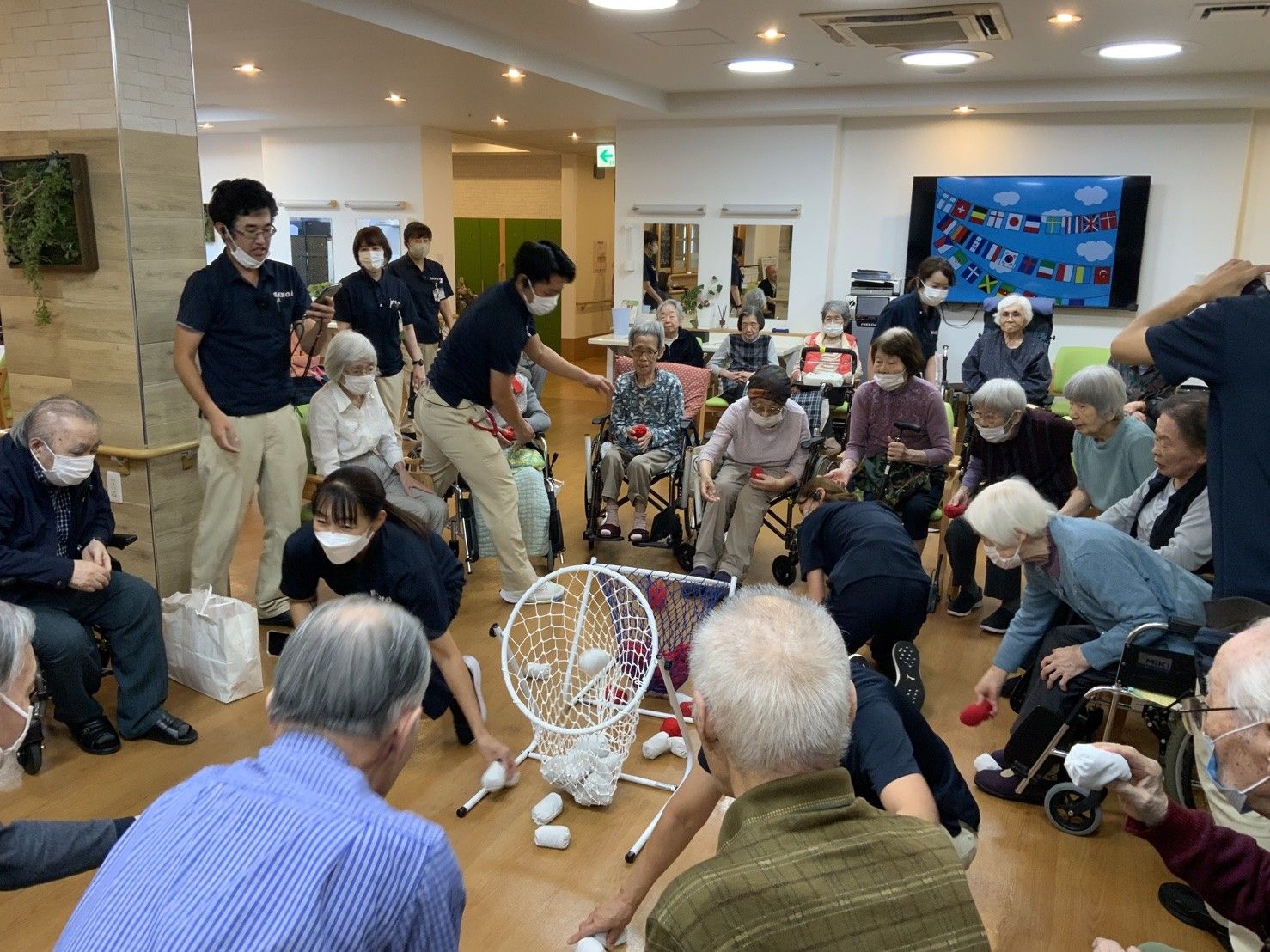 活動的なレクリエーションの様子