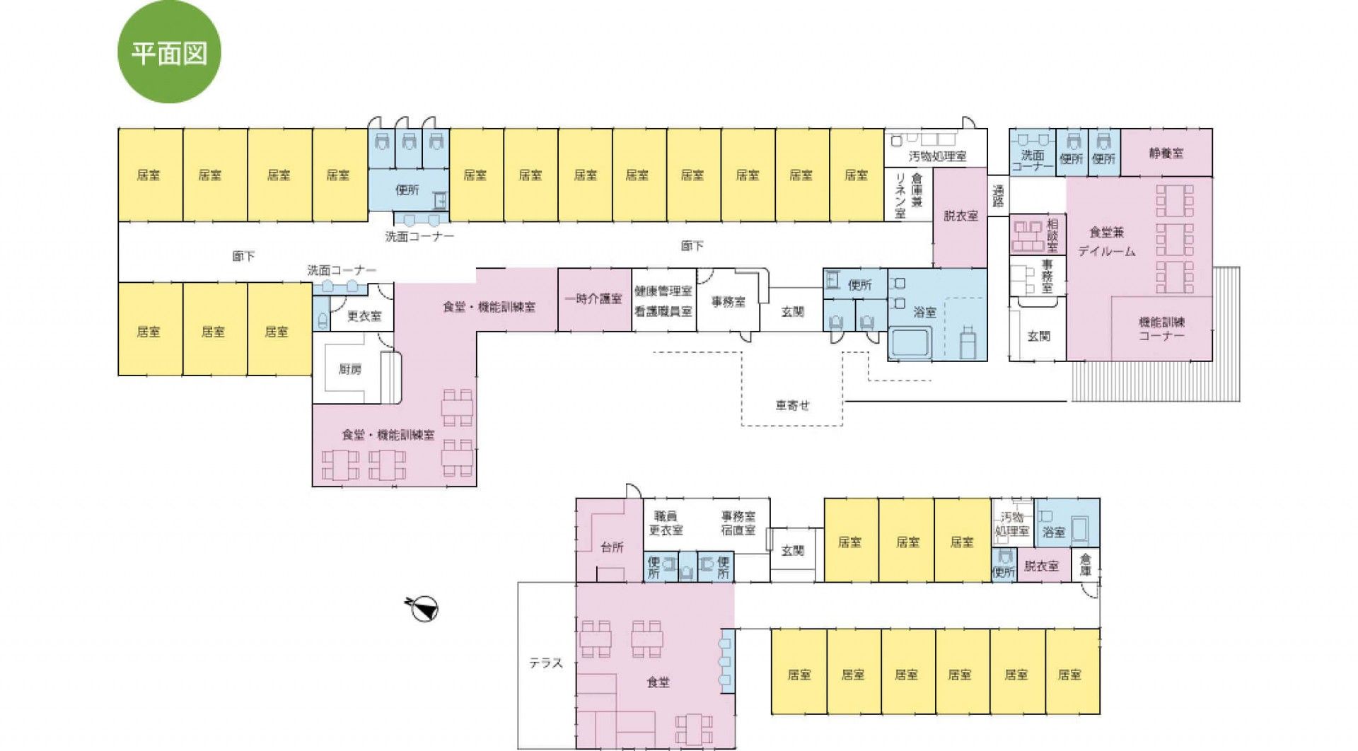 施設の平面図