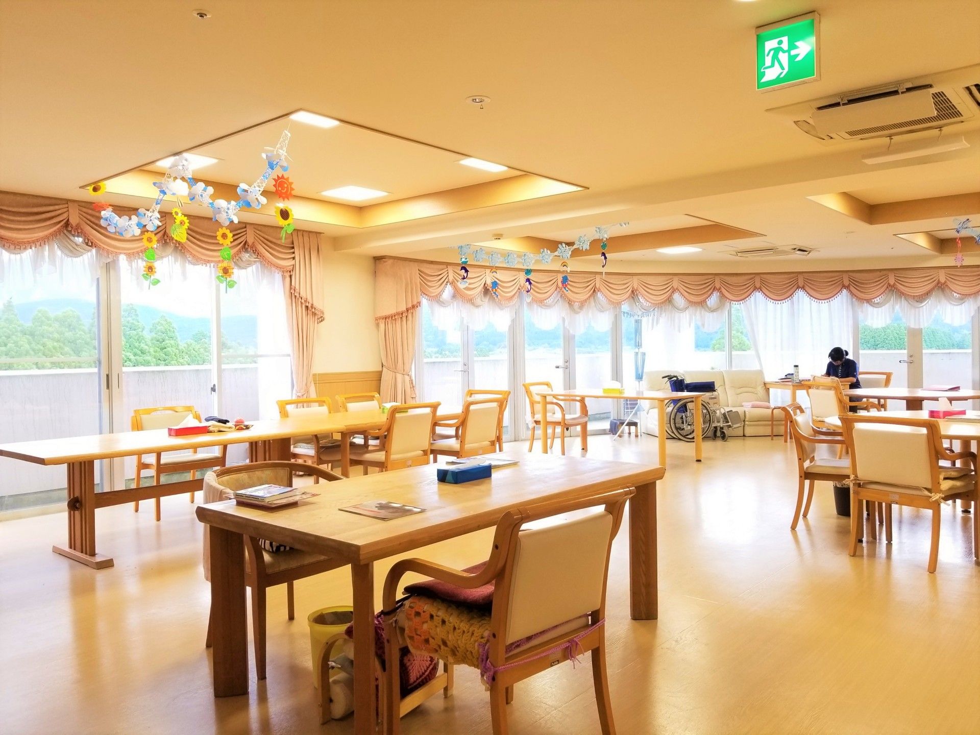 明るい共有スペース