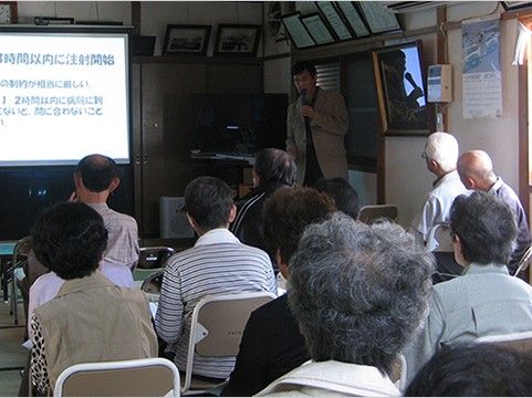 「有料老人ホーム野崎苑」の医療講演会。未然に病気を防ぐ事も大事。