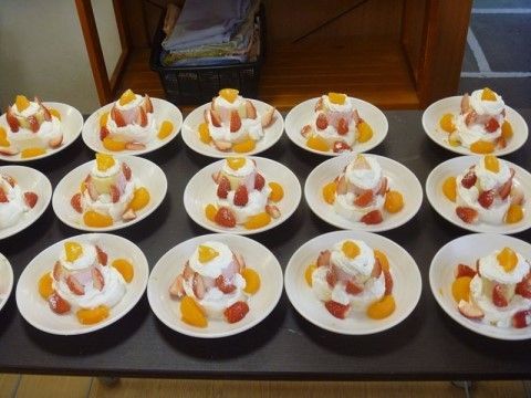 「ワールドステイ いかるぎ」のおやつ。甘いおやつは、頭の回転を早くする。