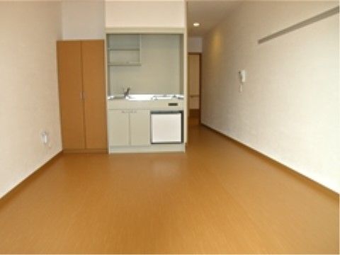クローゼットとミニキッチンが備わっている、広々とした個室