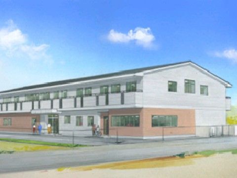 ２階建ての介護施設